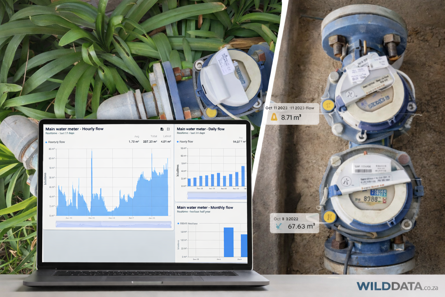 Wild Data water meter monitoring dashboard